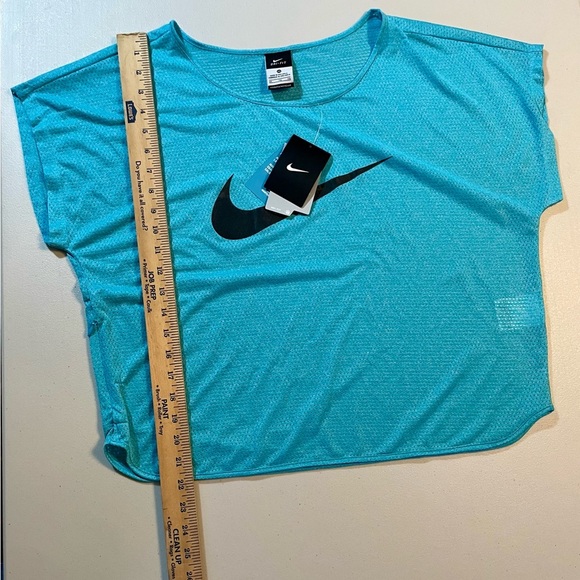 NWT NIKE DRI-FIT City Cool Swoosh Running XL Shirt Orange & Blue Side Pockets - Picture 3 of 12